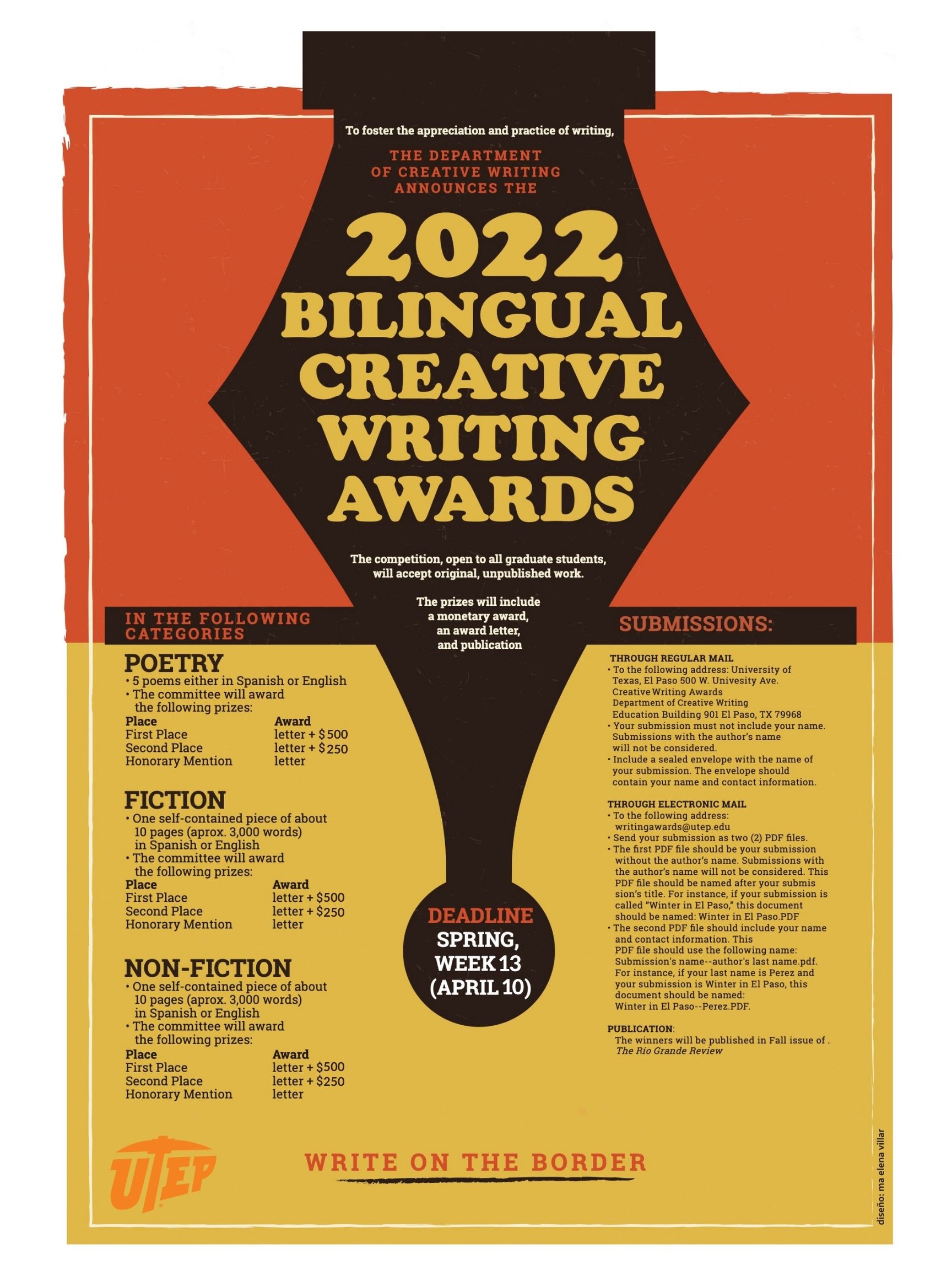 creative writing distinguished artist award